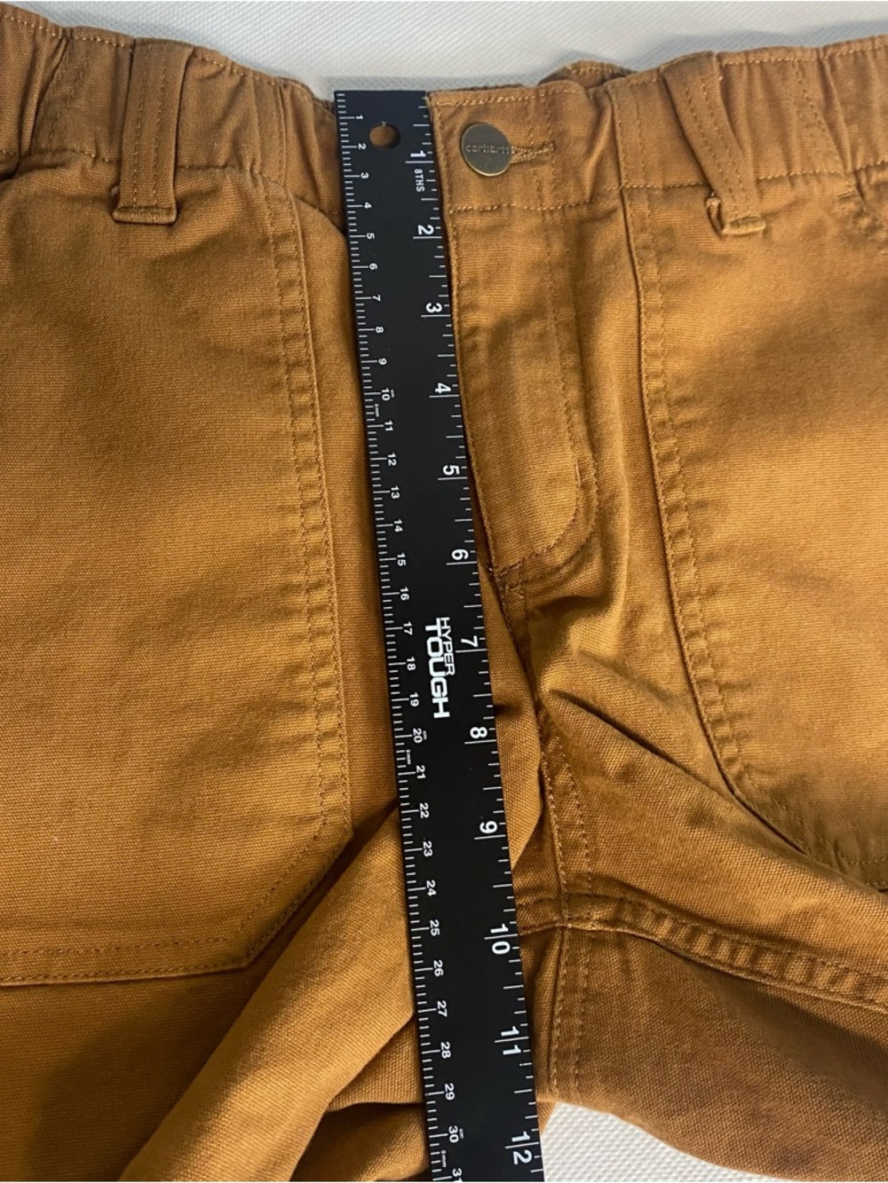 Carhartt Shorts Women 6 Brown Rugged Flex Canvas Relaxed Utility Shorts - Picture 10 of 12